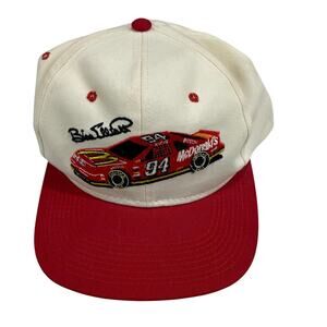 VTG 90s McDonalds Bill Elliot Racing Nascar Snapback Hat OSFA